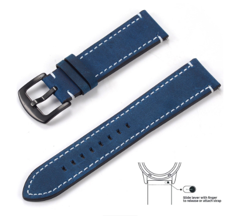 Correa Reloj Cuero Crazy Horse Artesanal Doble Cara - Imagen 4