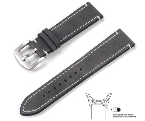 Correa Reloj Cuero Crazy Horse Artesanal Doble Cara - Imagen 3