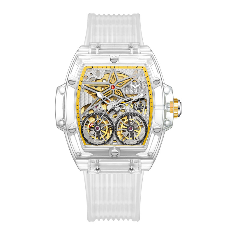 Reloj Dual Movement para Hombre - Sofisticación en Silicona - Imagen 4