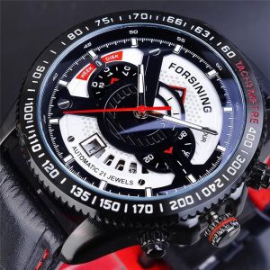 Reloj Automático Sport Multifunción Militar Cuero Premium