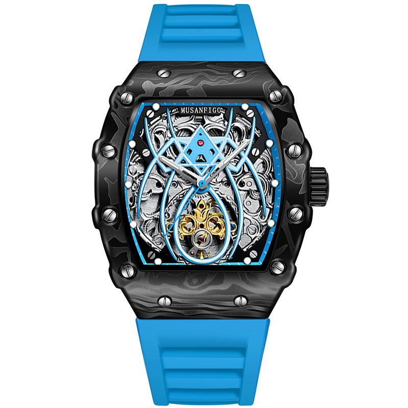 Reloj Automático Barrel Deportivo Esqueletizado Luminoso - Imagen 2