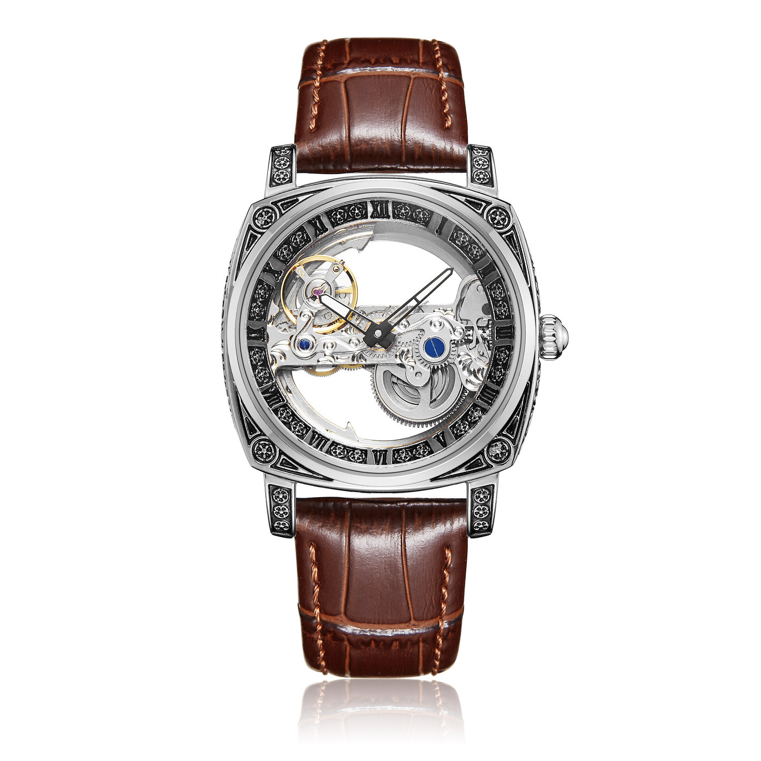 Reloj Automático Vintage Luminoso con Relieve - Imagen 4