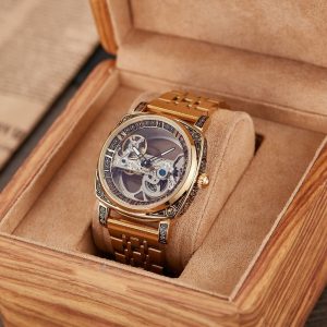 Reloj Automático Vintage Luminoso con Relieve