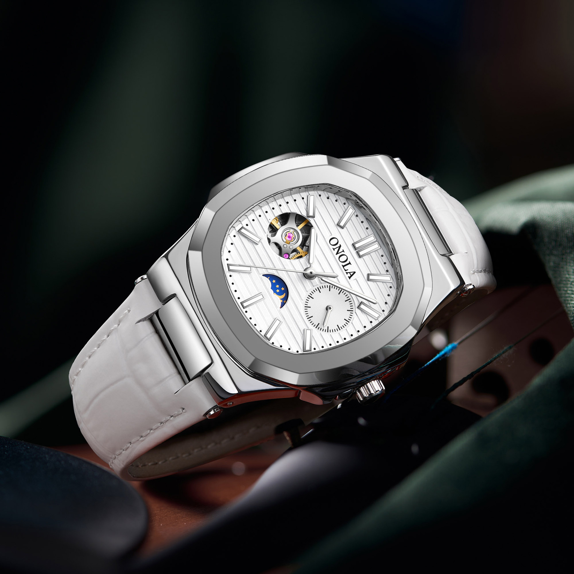 Reloj Mecánico Cosmos Correa Piel Waterproof - Imagen 3