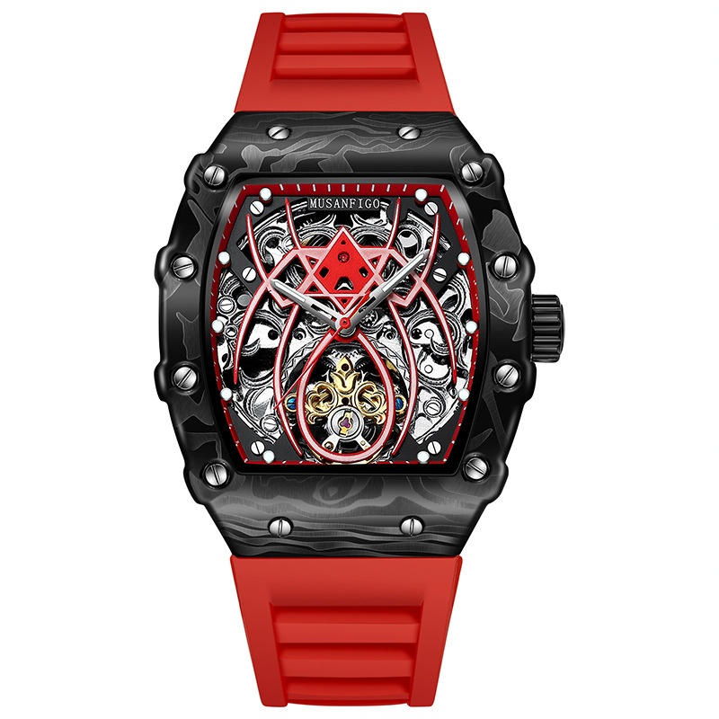 Reloj Automático Barrel Deportivo Esqueletizado Luminoso - Imagen 5