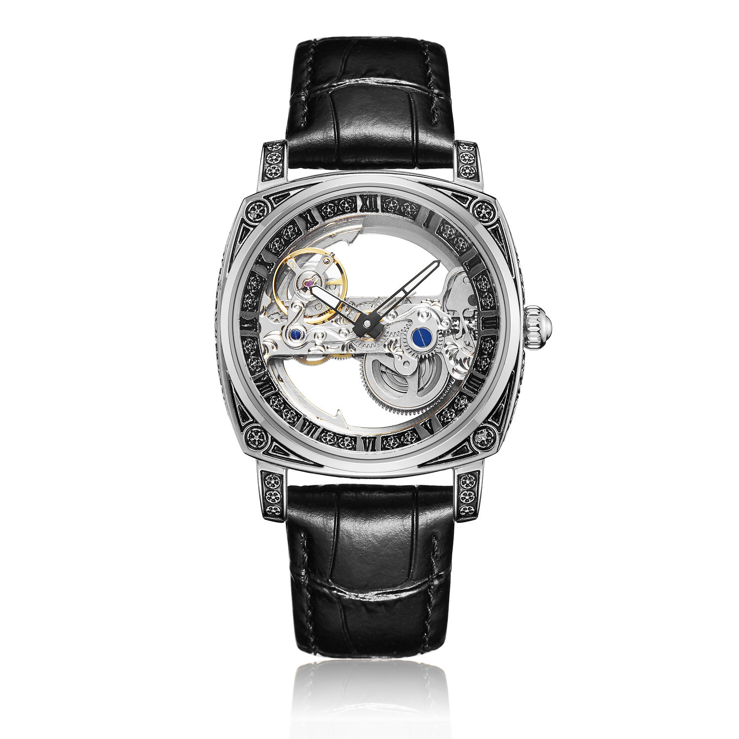 Reloj Automático Vintage Luminoso con Relieve - Imagen 5