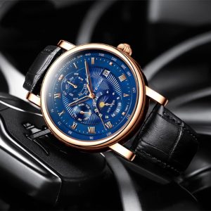 Reloj Mecánico Tourbillon Fase Lunar Cielo Estrellado